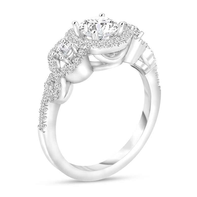 1-3/8 CT. T.W. Diamond Frame Engagement Ring in 14K White Gold