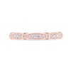 Thumbnail Image 3 of 1/5 CT. T.W. Diamond Alternating Collar Vintage-Style Stackable Band in 14K Rose Gold