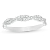 Thumbnail Image 1 of 1/4 CT. T.W. Diamond Twist Stackable Band in 14K White Gold