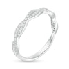 Thumbnail Image 2 of 1/4 CT. T.W. Diamond Twist Stackable Band in 14K White Gold