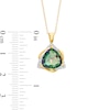Thumbnail Image 3 of 10.0mm Trillion-Cut Mystic Fire Topaz and Diamond Accent Trinity Frame Pendant in 10K Gold