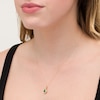 Thumbnail Image 1 of Pear-Shaped Lab-Created Emerald and Diamond Accent Cascading Teardrop Pendant in 10K Gold