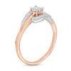 1/5 CT. T.W. Diamond Bypass Promise Ring in 10K Two-Tone Gold