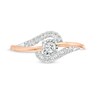 1/5 CT. T.W. Diamond Bypass Promise Ring in 10K Two-Tone Gold