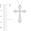 Thumbnail Image 3 of 3/4 CT. T.W. Diamond Cross Pendant in 10K White Gold