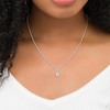 Thumbnail Image 2 of 1/4 CT. T.W. Pear-Shaped Diamond Frame Pendant in 10K White Gold