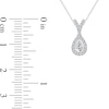 Thumbnail Image 3 of 1/4 CT. T.W. Pear-Shaped Diamond Frame Pendant in 10K White Gold