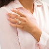 Thumbnail Image 2 of 1/2 CT. T.W. Composite Diamond Cushion Frame Looped Vintage-Style Bridal Set in 10K Gold