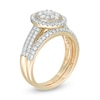 Thumbnail Image 2 of 1 CT. T.W. Multi-Diamond Oval Frame Vintage-Style Bridal Set in 10K Gold