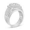 Thumbnail Image 2 of 1-1/2 CT. T.W. C Multi-Diamond Cushion Frame Bridal Set in 10K White Gold