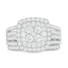 Thumbnail Image 4 of 1-1/2 CT. T.W. C Multi-Diamond Cushion Frame Bridal Set in 10K White Gold