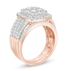 Thumbnail Image 3 of 1-1/2 CT. T.W. Multi-Diamond Cushion Frame Bridal Set in 10K Rose Gold