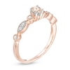 Thumbnail Image 2 of Morganite and 1/8 CT. T.W. Diamond Vintage-Style Art Deco Ring in 10K Rose Gold