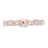 Thumbnail Image 3 of Morganite and 1/8 CT. T.W. Diamond Vintage-Style Art Deco Ring in 10K Rose Gold