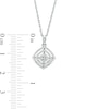 Thumbnail Image 3 of 1/4 CT. T.W. Composite Diamond Double Tilted Cushion Frame Pendant in 10K White Gold