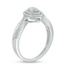 Thumbnail Image 3 of 1/3 CT. T.W. Baguette and Round Diamond Double Pear-Shaped Frame Crossover Ring in 10K White Gold