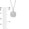 Thumbnail Image 3 of 1/4 CT. T.W. Composite Diamond Cushion Frame Pendant in 10K White Gold