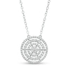 Thumbnail Image 1 of 1/2 CT. T.W. Composite Diamond Circle Outline Neckalce in 10K White Gold