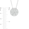 Thumbnail Image 3 of 1/2 CT. T.W. Composite Diamond Circle Outline Neckalce in 10K White Gold