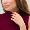 Thumbnail Image 2 of 1 CT. T.W. Baguette and Round Diamond Oval Frame Twist Shank Ring in 10K White Gold