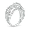 Thumbnail Image 3 of 1/2 CT. T.W. Diamond Crossover Ring in 10K White Gold