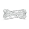 Thumbnail Image 4 of 1/2 CT. T.W. Diamond Crossover Ring in 10K White Gold
