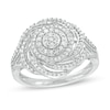 Thumbnail Image 1 of 1/2 CT. T.W. Composite Diamond Orbit Split Shank Ring in 10K White Gold