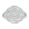 Thumbnail Image 4 of 1/2 CT. T.W. Composite Diamond Orbit Split Shank Ring in 10K White Gold