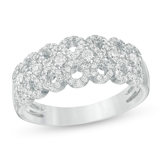 1/2 CT. T.w. Diamond Infinity Ring in 10K White Gold