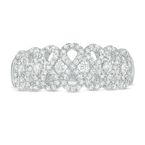 1/2 CT. T.w. Diamond Infinity Ring in 10K White Gold