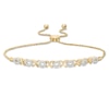 Thumbnail Image 1 of 1/4 CT. T.W. Diamond "XO" Bolo Bracelet in 10K Gold - 9.5"