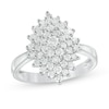Thumbnail Image 1 of 1 CT. T.W. Composite Diamond Starburst Ring in 10K White Gold