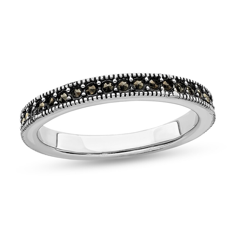 Main Image 1 of Stackable Expressions™ 3.0mm Marcasite Band in Sterling Silver