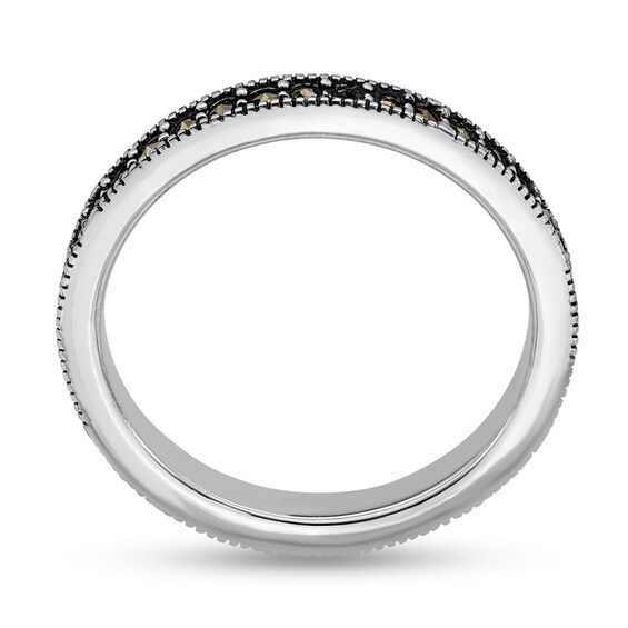 Stackable Expressionsâ¢ 3.0mm Marcasite Band Sterling Silver