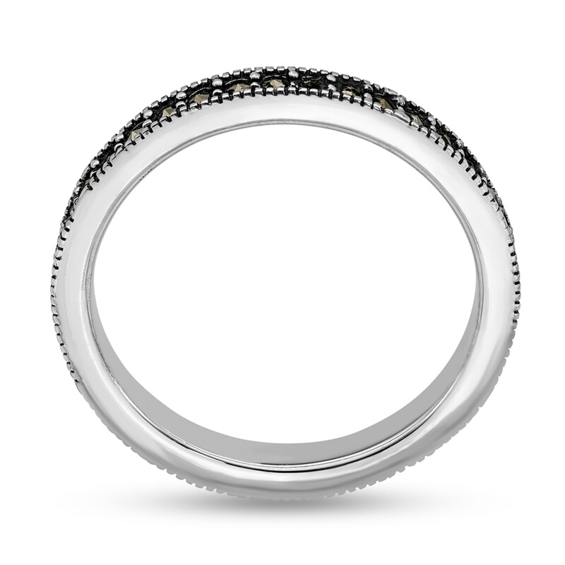 Main Image 2 of Stackable Expressions™ 3.0mm Marcasite Band in Sterling Silver