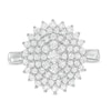 Thumbnail Image 3 of 1 CT. T.W. Composite Diamond Sunburst Ring in 10K White Gold