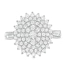 Thumbnail Image 4 of 1 CT. T.W. Composite Diamond Sunburst Ring in 10K White Gold