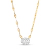 Thumbnail Image 0 of 1/5 CT. T.W. Composite Diamond Oval Frame Necklace in 10K Gold