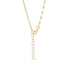 Thumbnail Image 2 of 1/5 CT. T.W. Composite Diamond Oval Frame Necklace in 10K Gold