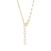 Thumbnail Image 3 of 1/5 CT. T.W. Composite Diamond Oval Frame Necklace in 10K Gold