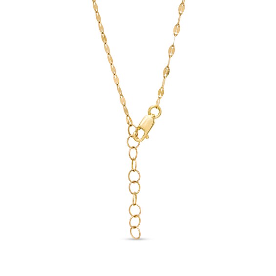 1/5 CT. T.w. Composite Diamond Oval Frame Necklace in 10K Gold