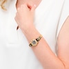 Thumbnail Image 2 of Black Hills Gold Ladies' Landstrom's Gold-Tone Expansion Band Watch with Black Dial (Model: G LL928509250)