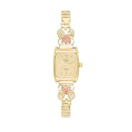 Black Hills Gold Ladies' Diamond Accent Gold-Tone Expansion Band Watch with Gold-Tone Dial (Model: WRC9044255738)