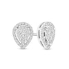 1/3 CT. T.W. Composite Diamond Pear-Shaped Frame Stud Earrings in 10K White Gold