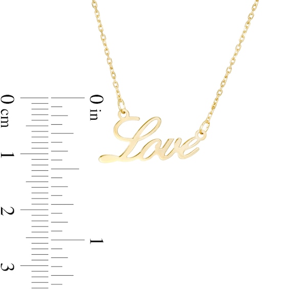 Made in Italy "Love" Necklace in 10K Gold