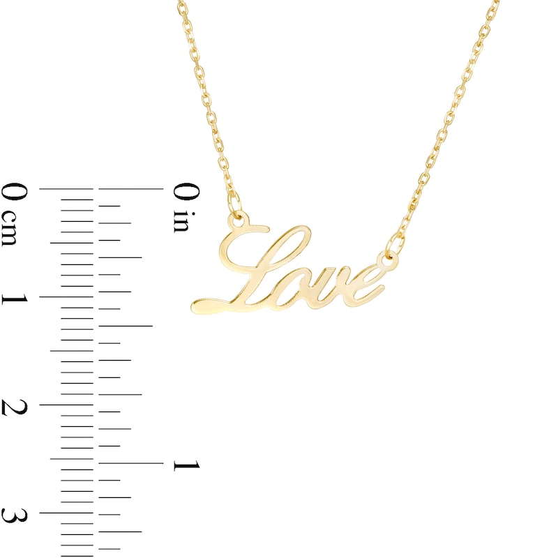 Main Image 3 of Made in Italy "Love" Necklace in 10K Gold