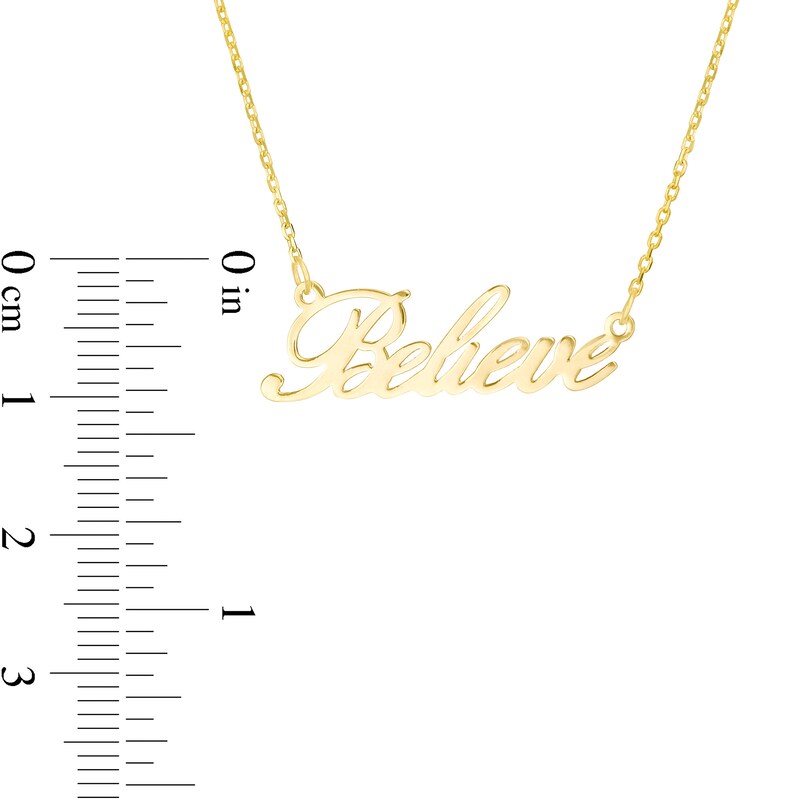 Made in Italy "Believe" Necklace in 10K Gold