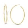 Thumbnail Image 1 of Made in Italy 60.0mm Diamond-Cut Hoop Earrings in 10K Gold