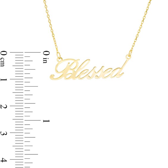 Made in Italy "Blessed" Necklace in 10K Gold