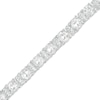 Thumbnail Image 1 of 5.0mm White Topaz and Diamond Accent Line Bracelet in Sterling Silver - 7.5"